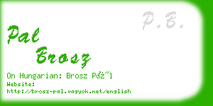 pal brosz business card